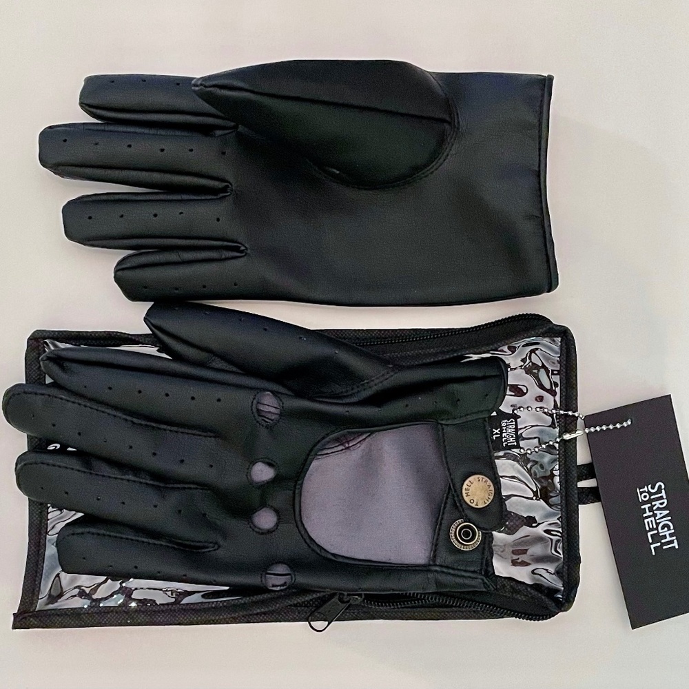 Vegan Leather Bullitt Driving Gloves NWT XL